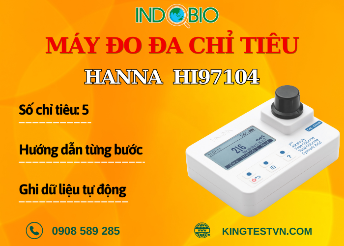 Máy đo nước đa chỉ tiêu Hanna HI97104